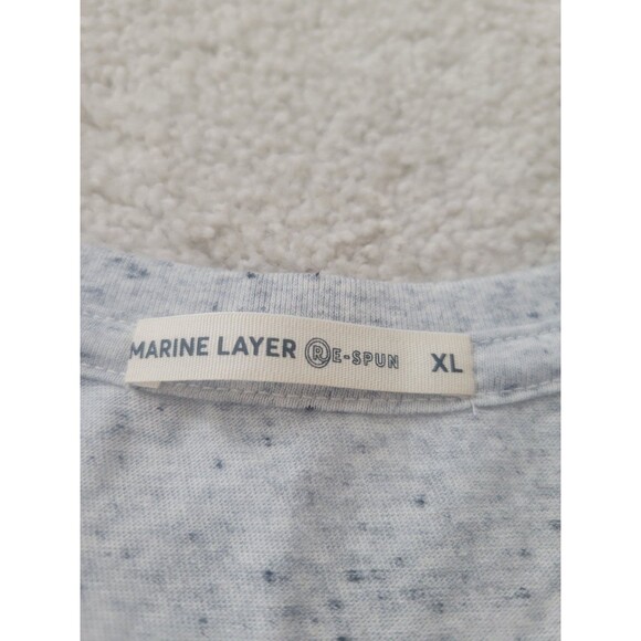 NWOT Marine Layer Signature Crew Tee Shirt heather Light Grey Men's Size L/XL - Picture 4 of 8